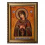 Amber icon of the Mother of God Semistrelnaya 20x30 cm