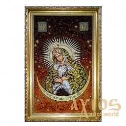 Amber icon of Virgin Mary of Mercy 20x30 cm - фото