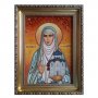Amber icon of holy Duchess Elizabeth 20x30 cm