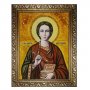 Amber icon of the Holy Great Martyr and Healer Panteleimon 20x30 cm