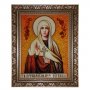 Amber icon of Holy Martyr Eugenia 20x30 cm