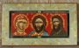 The written icon of the three faces Theotokos, Savior, John the Baptist 39х21 cm