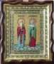 Hand-written icon of the Holy Martyrs Miron Kizichesky and Photina (Svetlana) Smaryanyna 31x24 cm