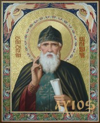Hand-written icon of St. Seraphim Vyritsky 31x24 cm - фото