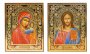Written icons Wedding couple Savior and Kazan Mother of God 16х20 cm