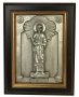 Icon in metal Peter, silver, frame made of wood, 9х11 cm