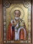 The Icon of St. Nicholas the Wonderworker, gilding, carving