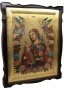 Writed icon of the Virgin, Unfading color, inlaid stones, 41x51 cm (size with a kiot)