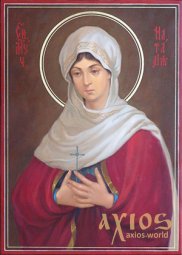 Painted icon Saint Natalia, 10x15cm - фото