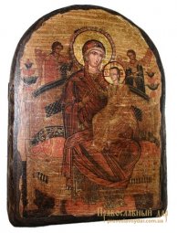 Icon of the Holy Theotokos antique arch Vsetsaritsa 17h23 cm - фото
