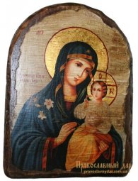 Icon of the Holy Theotokos antique Fadeless Color 17h23 see Arch - фото