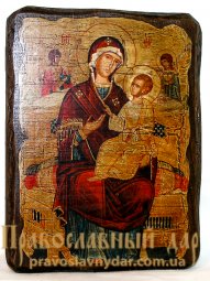 Icon antique Vsetsaritsa 7x9 cm Holy Mother of God - фото