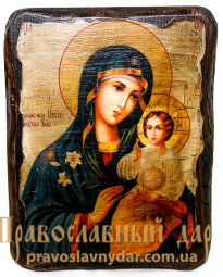 Icon of the Holy Theotokos antique Fadeless Color 7x9 cm - фото