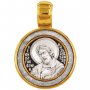 Pendant Holy Prince Alexander Nevsky, silver with gilding, 20x30 mm, E 8460
