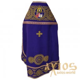 Priest vestment, embroidered on purple gabardine - фото