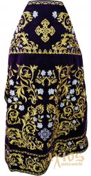 Priestly vestments, embroidered on purple velvet - фото