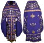 Priest Vestments, Embroidered on violet gabardine with sewn galloon R 040m (n)