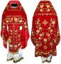 Priest Vestments, Embroidered on velvet of red colour, Embroidered  Gallon R049m (v)