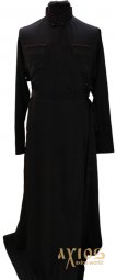 Undercassock, black, , wet silk, with piping - фото