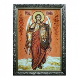 Amber Icon of the Holy Archangel Michael 40x60 cm - фото