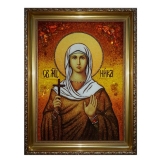 The Amber Icon of the Holy Martyr Nika 60x80 cm