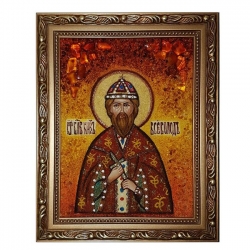 Amber Icon Holy Prince Vsevolod 40x60 cm Amber Icon Holy Prince Vsevolod 40x60 cm - фото