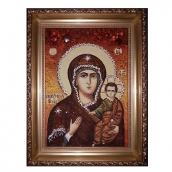 Amber Icon of the Blessed Virgin Mary of Vlaherna 80x120 cm Amber Icon of the Blessed Virgin Mary of Vlaherna 80x120 cm - фото