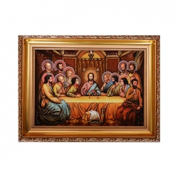 The Amber Icon of the Last Supper 30x40 cm - фото