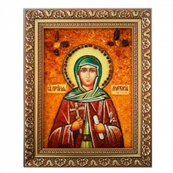 Amber Icon Reverend Anastasia Patricia 40x60 cm Amber Icon Reverend Anastasia Patricia 40x60 cm - фото