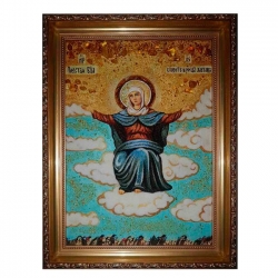 Amber Icon The Most Holy Theotokos The Spiritess of Breads 40x60 cm Amber Icon The Most Holy Theotokos The Spiritess of Breads 40x60 cm - фото