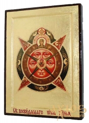 Icon All-seeing eye in gilding Greek style Icon All-seeing eye in gilding Greek style - фото