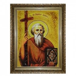 The amber icon The Holy Apostle Andrew the First-Called 30x40 cm The amber icon The Holy Apostle Andrew the First-Called 30x40 cm - фото