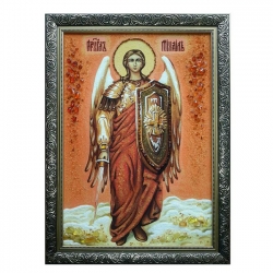 Amber Icon of the Holy Archangel Michael 80x120 cm Amber Icon of the Holy Archangel Michael 80x120 cm - фото