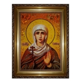 Amber Icon Holy Martyr Galina 15x20 cm