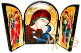 The icon under the olden times Saint Anna The folded triple 14x10 cm