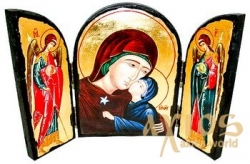 The icon under the olden times Saint Anna The folded triple 14x10 cm The icon under the olden times Saint Anna The folded triple 14x10 cm - фото