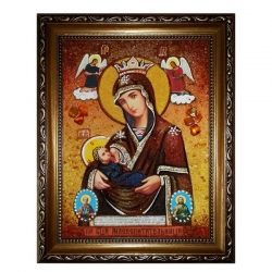 Amber Icon of the Mother of God Mammal 15x20 cm Amber Icon of the Mother of God Mammal 15x20 cm - фото