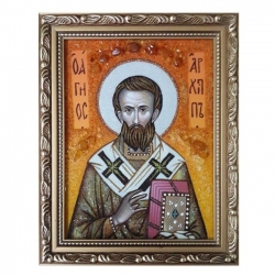 The Amber Icon of Saint Arkhipp 30x40 cm The Amber Icon of Saint Arkhipp 30x40 cm - фото