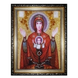 Amber Icon The Blessed Virgin The Inexhaustible Cup 30x40 cm
