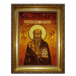 Amber Icon of the Blessed Jerome 15x20 cm Amber Icon of the Blessed Jerome 15x20 cm - фото