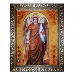 Янтарная икона Святой Архангел Михаил 80x120 см Янтарная икона Святой Архангел Михаил 80x120 см - фото