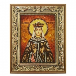 Amber icon Saint Milica Serbian 40x60 cm Amber icon Saint Milica Serbian 40x60 cm - фото
