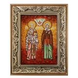 The Amber Icon of St. Cyprian and Justina 80x120 cm