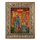 The Amber Icon The Holy Martyrs Sergius and Bacchus 30x40 cm
