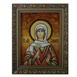 The Amber Icon of the Holy Martyr Kyrien 15x20 cm
