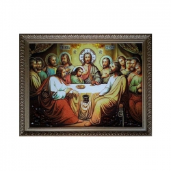 The Amber Icon of the Last Supper 30x40 cm The Amber Icon of the Last Supper 30x40 cm - фото