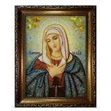 Amber Icon of the Most Holy Theotokos. Affection 30x40 cm