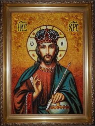 Amber Icon The Lord Jesus Christ the Almighty 30x40 cm Amber Icon The Lord Jesus Christ the Almighty 30x40 cm - фото