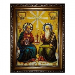 Amber icon Holy Trinity 40x60 cm - фото