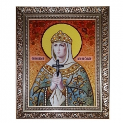 Amber Icon Holy Equal-to-the-Apostles Princess Olga 40x60 cm - фото